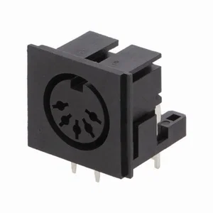 Lumberg 010505 DIN Busconnector, 5-Polig, 90° THT Printplaatconnector, 24V 4A