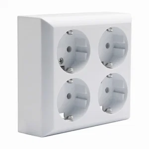 Gao 0313H Viervoudig Schuko Stopcontact Type F Opbouw 250V 16A IP20