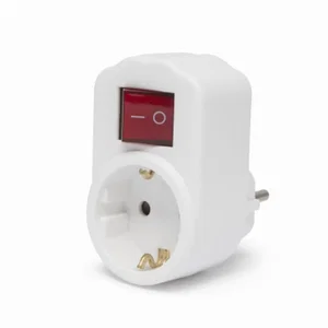 Wandcontactdoos met Schakelaar en Randaarde 250V 10/16A