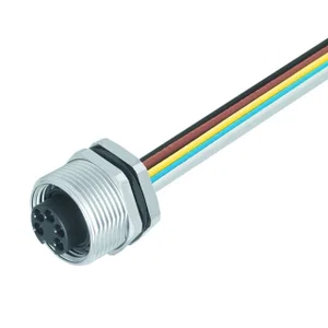 Binder 09-2450-100-05 7/8\" Industriële 5-polige Monteerbare Bus IP67 met 20cm Kabel