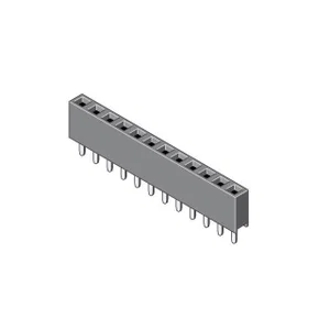 Garry 094-1-010-0-NSX-YS0: 10-pins PCB Doorsteek Busstrip, 2.54mm Raster, Verguld