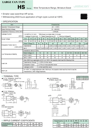 Jamicon 10000-35P-105-X 10000uF 35V Electrochemical capacitor