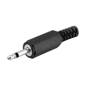 Goobay 11011 3.5mm Mono Audio Jack Plug met Trekontlasting, 3 Aansluitingen, Soldeerbaar, Kabelmonta