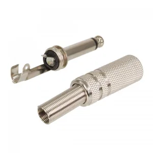 Goobay 6.3mm Mono Audio Jackplug, Metaal, Trekontlasting, Soldeerbaar, 2-polig