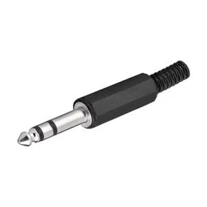 Goobay 6.3mm Stereo Audio Jackplug met Trekontlasting, Soldeerbaar, 3-polig