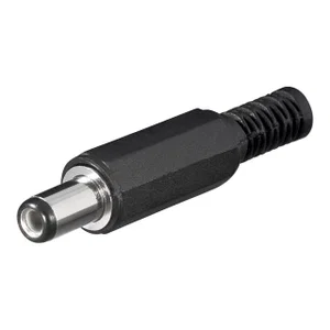 Goobay 2.1mm DC-voedingsstekker Soldeerbaar met trekontlasting 9mm