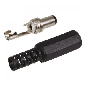 Goobay 2.5mm DC-voedingsstekker Soldeerbaar met trekontlasting 9mm