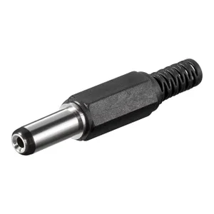 Goobay 2.1mm DC-voedingsstekker Soldeerbaar met trekontlasting 14mm