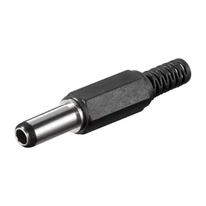 Goobay 2.5mm DC-voedingsstekker Soldeerbaar met trekontlasting 14mm
