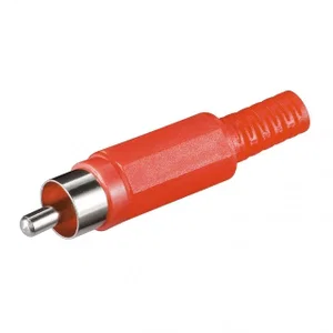 Goobay 11276 RCA Stekker, Rood, Trekontlasting, Soldeerlip