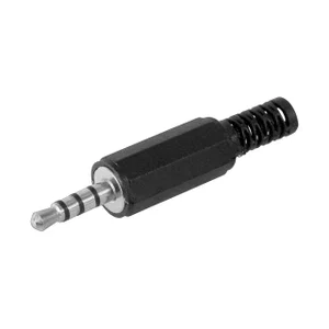 Goobay 3.5mm 4-polige Jackplug met Trekontlasting, Kunststof, Soldeerbaar