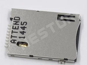 Attend 115A-ADA0-R02 SIM Kaart Socket, Fosforbrons, Verguld, SMD