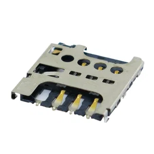 Attend Micro SIM-Kaart Socket, Push-Pull, 6-Pins, SMD