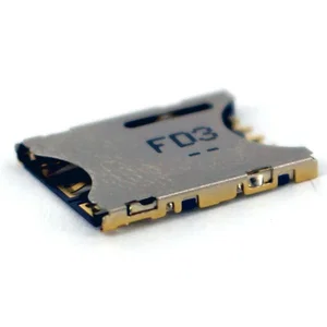 Attend 115U-A000 Nano SIM-Kaart Socket, Push-Pull, 6-Pins, SMD