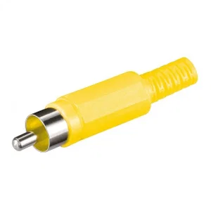 Goobay RCA-stekker met trekontlasting, Geel