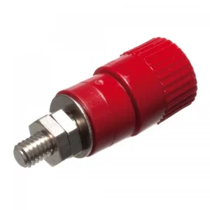 4mm Rode Paneelmontage Banaanbus, 25A, Schroefaansluiting