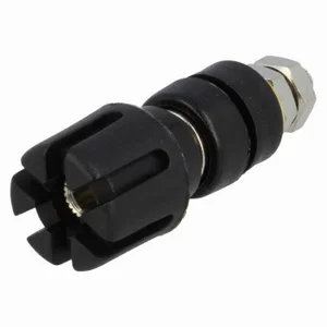 Cliff 159709-BK-CLIFF 4mm Banaanbus, Paneelmontage, Zwart, Vernikkeld, 30A 60VDC