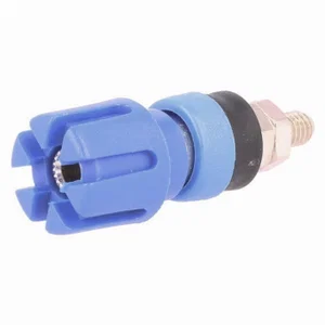 Cliff 4mm Banaanbus, 30A, 60V DC, Vernikkeld, Blauw