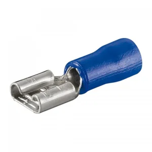 Goobay 6.3mm FASTON .250 Krimpklem, Blauw, Geïsoleerd, PVC, 2.5mm²