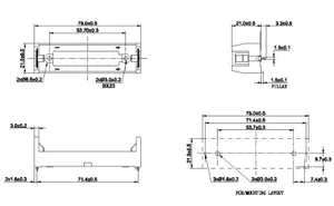 18650 Support de batterie Comfortable Electro 18650-P