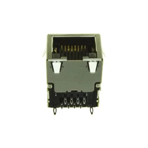 TE CONNECTIVITY / AMP 1888250-1 RJ45 Jack 8P8C Cat5e THT Horizontaal Afgeschermd Groen/Geel LED