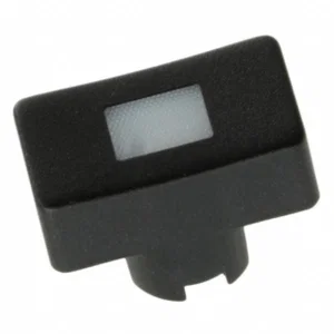 Capuchon de Bouton-Poussoir Mec Multimec 5E/5G, 12.5x6.5mm, Plastique Noir avec Lentille Blanche Tra