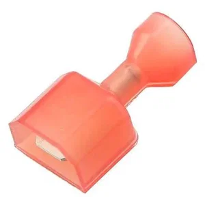 TE Connectivity AMP 2-521192-2 Ultra-Fast Mannelijke Krimpklem, 6.35x0.81mm, Volledig Geïsoleerd Roo
