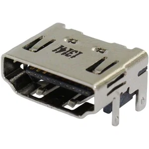 Attend HDMI Type A Vrouwelijke Socket 90° SMD, PCB Montage, 19-Pins, 0.5A