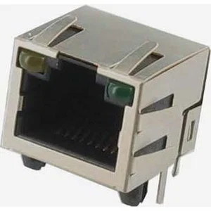 Attend 211A-11CAA-R01 RJ45 Jack 8P8C THT Horizontaal Afgeschermd Geel/Groen LED