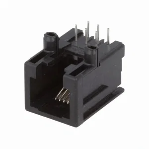 TE Connectivity 215876-1 RJ12 Jack Cat3 6P6C THT Horizontaal Printplaatmontage