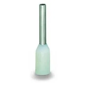 Wago 216-221 Geïsoleerde Aderhuls, Wit, 0.5mm², 6mm Pen, 11.5mm Totale Lengte