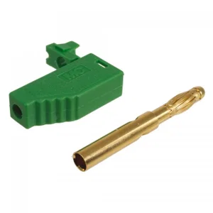 Staubli 22-2626-25 4mm Groene Vergulde Banaanplug, Veerbelast, 60V 19A
