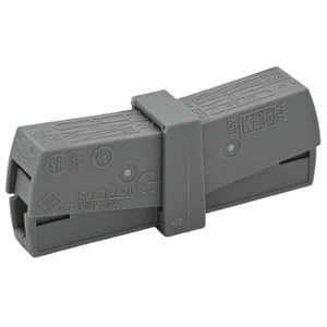 Wago 224-201 Verlichtingsklem, CAGE CLAMP, 2-Geleider, 2.5mm², 24A, Grijs