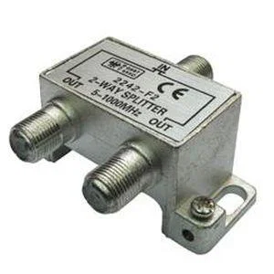 Antenne Splitter F-Connector, 1 Ingang 2 Uitgangen, Metaal