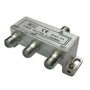 Antenne Splitter F-Connector, 1 Ingang 3 Uitgangen, Metaal