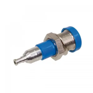 Staubli 23-0110-23 4mm Blauwe Banaanbus, Paneelmontage, Schroefbaar, Geïsoleerd, 60V 25A