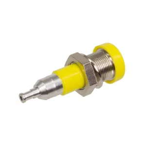 Staubli 23-0110-24 4mm Banaanbus, Vrouwelijke Soldeerconnector, 25A, 60VDC/30VAC, Vernikkelde Messin