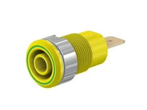 Multi-contact Ag. 23-3060-20 Veiligheidsbanaanbus, 4mm, Verguld, Groen/Geel, 1000V 32A, Paneelmontag