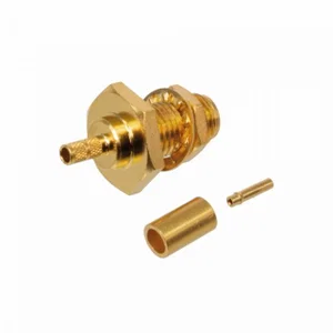 Huber+Suhner 24_SMA-50-2-14-111_NE SMA Jack, Krimpbaar, Monteerbaar, Teflon Isolator, 50 Ohm, 18 GHz