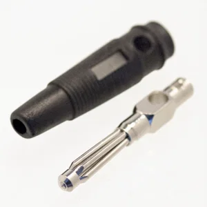 AMA 25.413.2 Banaanplug, zacht PVC, zwart, 30VAC 60VDC 10A