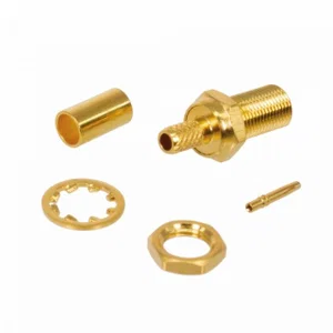 Amphenol 252145 MCX Jack, Monteerbaar, 50 Ohm, 6 GHz, Doorsteekmontage