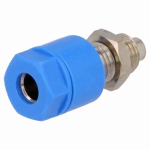 Electro-pjp 3230-I-BL Geïsoleerde Banaanstekkerbus 4mm, vernikkeld, blauw, 60V DC 36A