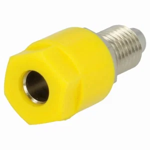 Electro-pjp 3230-I-GE Geïsoleerde Banaanstekkerbus 4mm, vernikkeld, geel, 60V DC 36A
