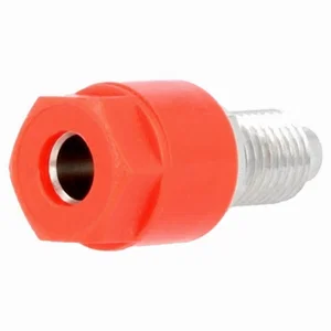 Electro-pjp 3230-I-RT Geïsoleerde Banaanstekkerbus 4mm, vernikkeld, rood, 60V DC 36A