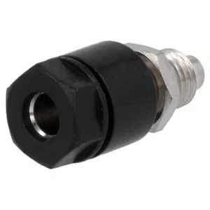 Electro-pjp 3230-I-SW Geïsoleerde Banaanstekkerbus 4mm, vernikkeld, zwart, 60V DC 36A
