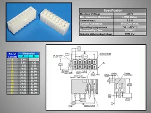 Molex 39-28-1103 Dubbelrijige Connectorbodem, 10-polig, 4.2mm Raster, THT