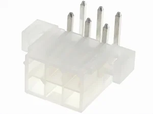 Molex Mini-Fit Jr. 6-Pins Mannelijke 90° THT Draad-naar-Printplaat Connector, 4.2mm Raster, 9A