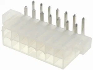 Molex Mini-Fit Jr. 14-Pins Mannelijke 90° THT Draad-naar-Printplaat Connector, 4.2mm Raster, 9A