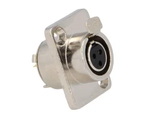 Div 3F-C Mini XLR 3-Polige Vrouwelijke Paneelmontage Connector