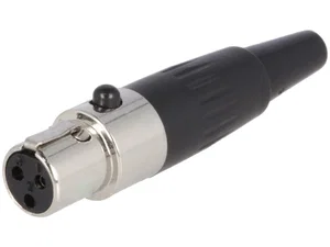Div Mini XLR 3-Pin Kabel Chassisdeel, Soldeerverbinding, 5A, 3.5mm Geleider